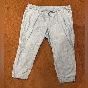 J. Crew Light Blue women’s cropped cotton pants size 20